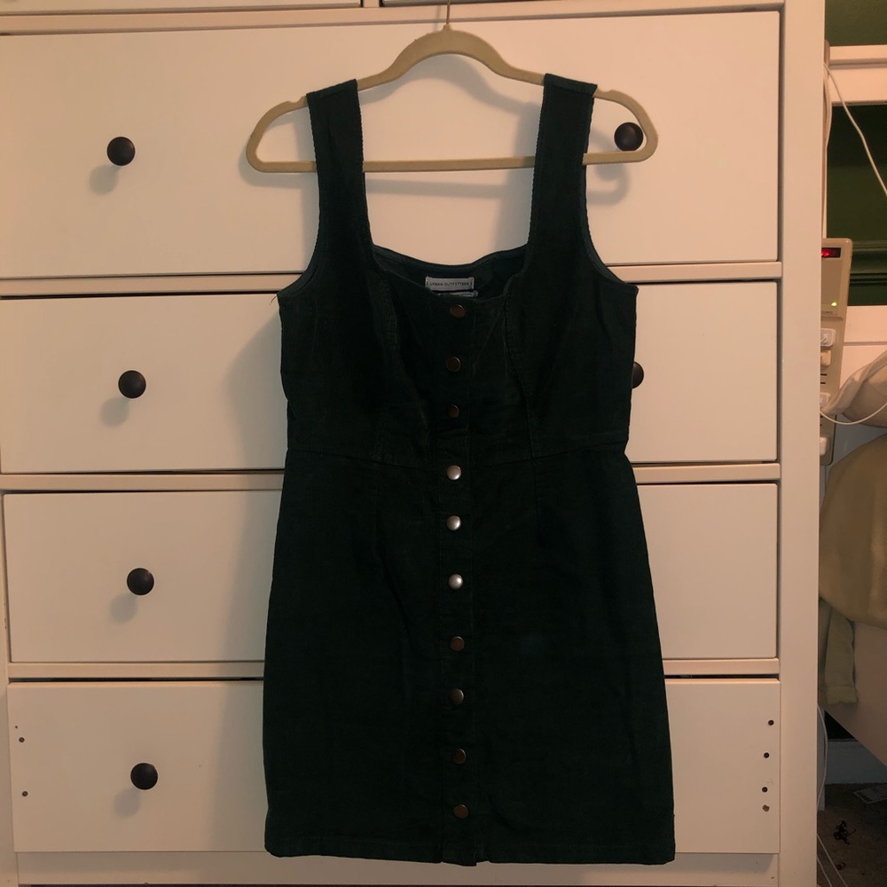 Urban Outfitters Dark Green Corduroy Dress